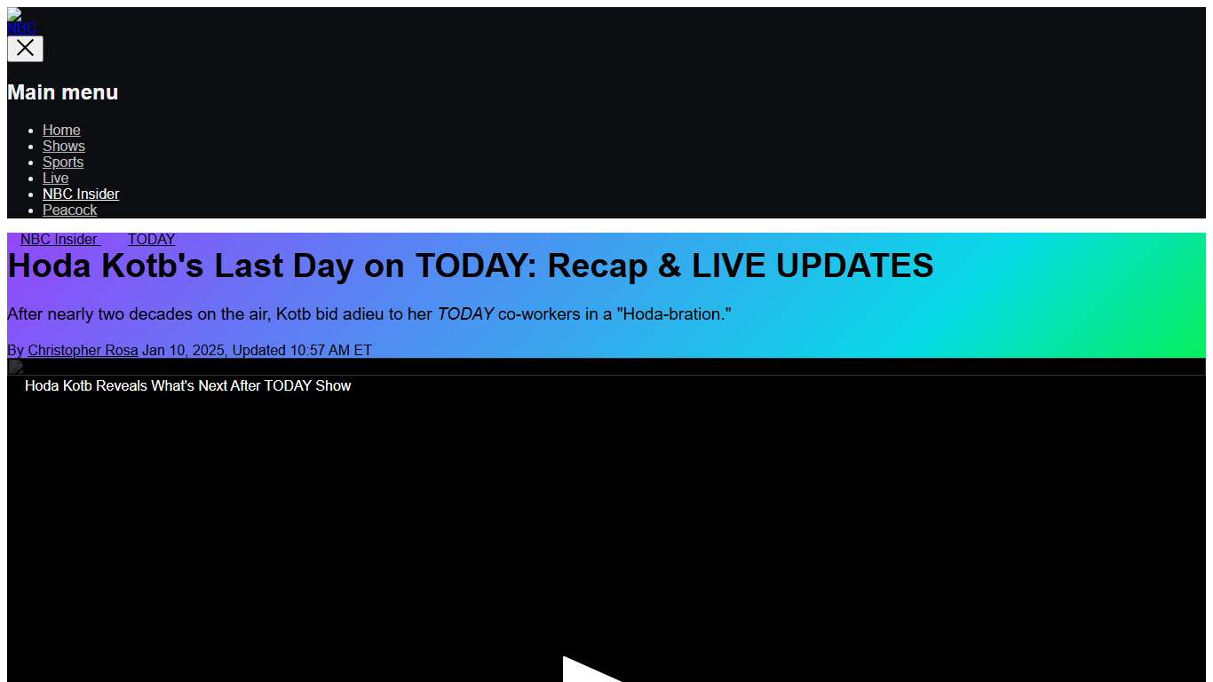 Hoda Kotb's Last Day on TODAY: Recap & LIVE UPDATES