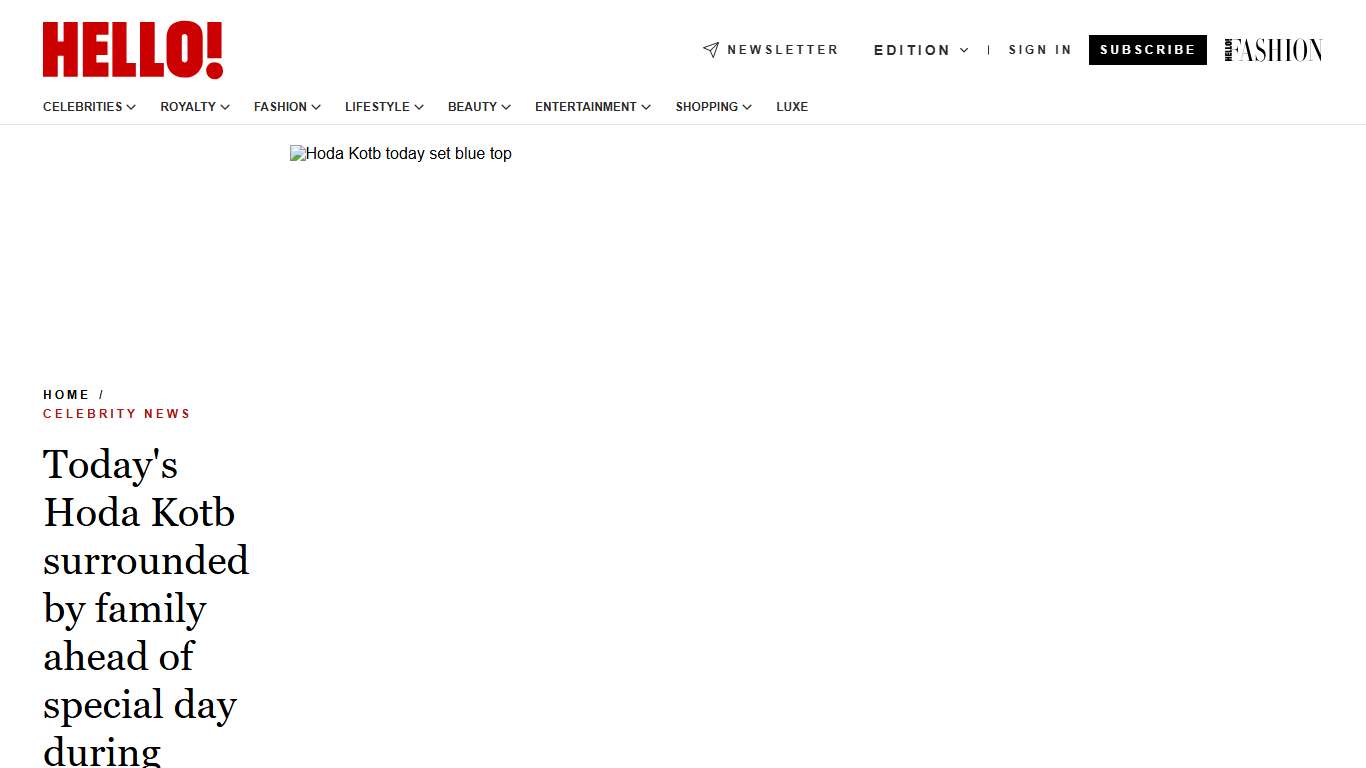 Today's Hoda Kotb surrounded by family ahead of special day during time off from studio HELLO!